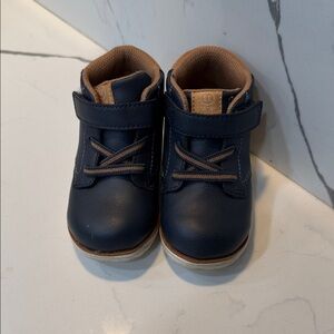 Stride Rite Navy and Tan Baby Shoes